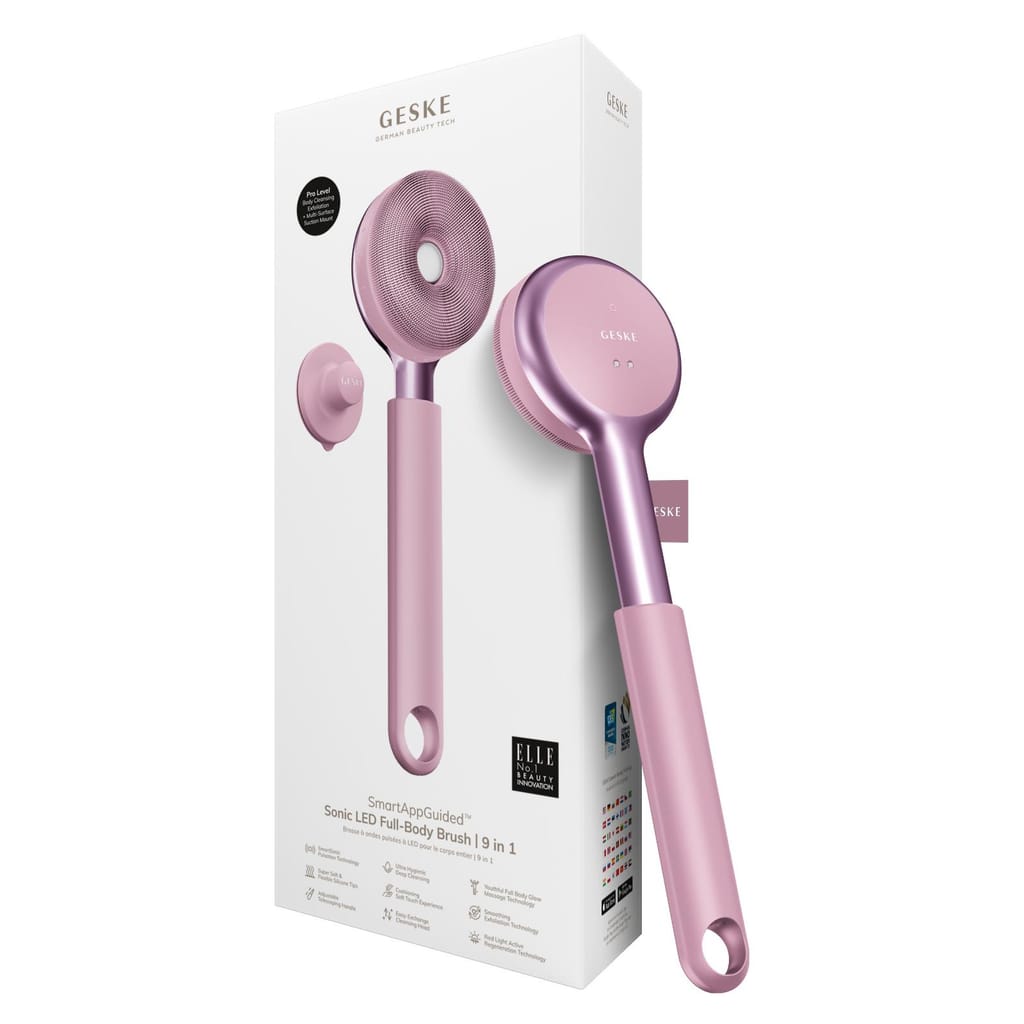 Фото товару: Звукова світлодіодна щітка для всього тіла GESKE Sonic LED Full-Body Brush&Intensive Exfoliator 9в1 pink № 0